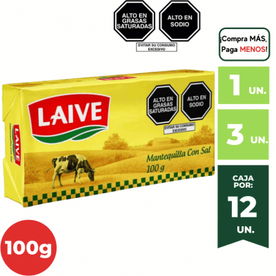 LAIVE MANTEQUILLA BARRA 100G CON SAL