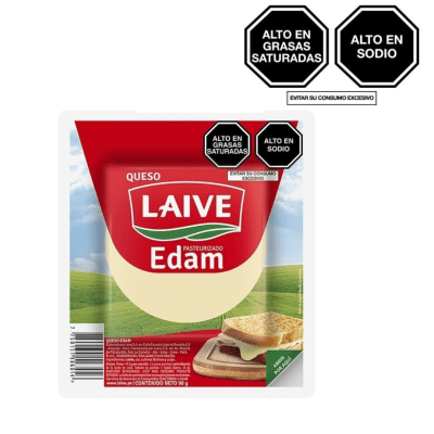 LAIVE QUESO EDAM 90G PASTEURIZADO TAJADAS