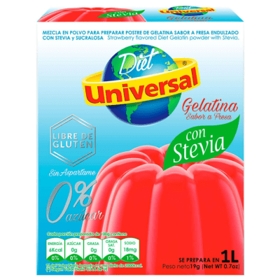 UNIVERSAL GELATINA DIET 19G FRESA CAJA