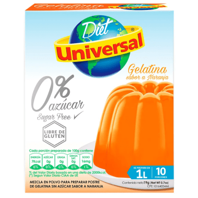 UNIVERSAL GELAT DIET 19G NARANJA CAJA