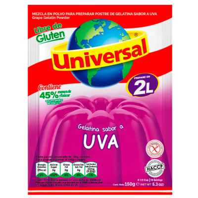 UNIVERSAL GELATINA 150G UVA