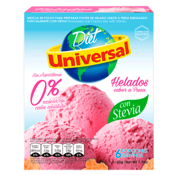UNIVERSAL HELADO C/STEVIA 50GR FRESA