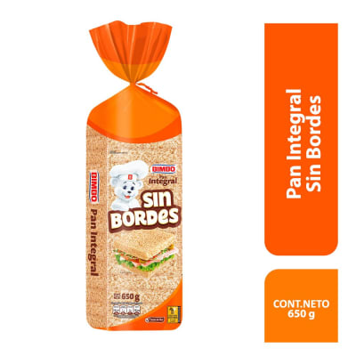 BIMBO PAN INTEGRAL 650GR S/BORDES