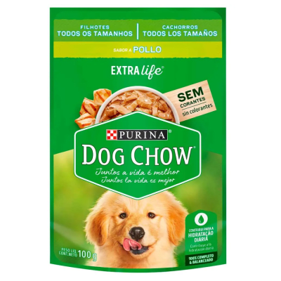 DOG CHOW CACHORROS TODOS LOS TAMAÑOS SABOR A POLLO 100G