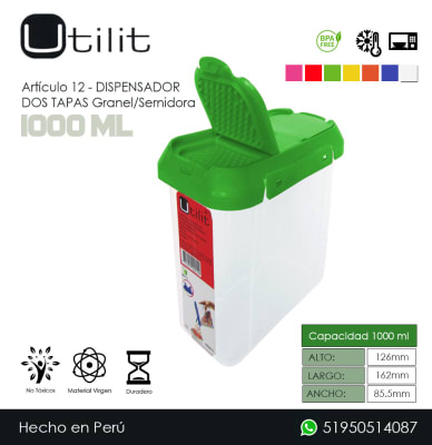 DISP. DE PLASTICO N12 COLORES 1LT UTILIT
