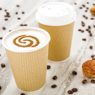 VASO CORRUGADO 12 ONZ C/TAPA SMP X 25 UND