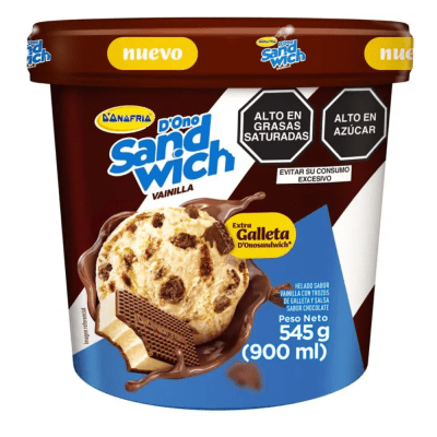DONOFRIO HELADO 900ML SANDWICH VAIN ICE CREAM