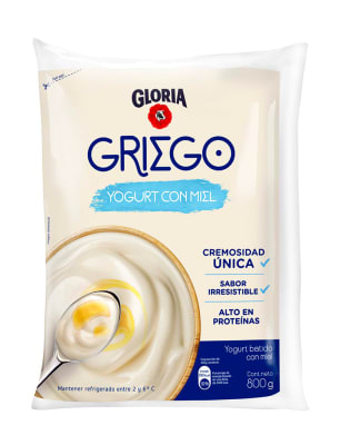 GLORIA YOGURT GRIEGO 800G NATURAL CON MIEL