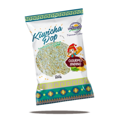 KIWICHA POP LA NUESTRA CARAMELIZADO CON JARABE DE CAÑA 100G