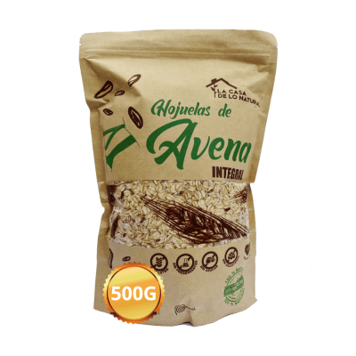 HOJUELAS DE AVENA INTEGRAL LA CASA DE LO NATURAL 500G