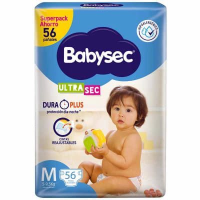PAÑAL BABYSEC ULTRA SEC (M/56UND)