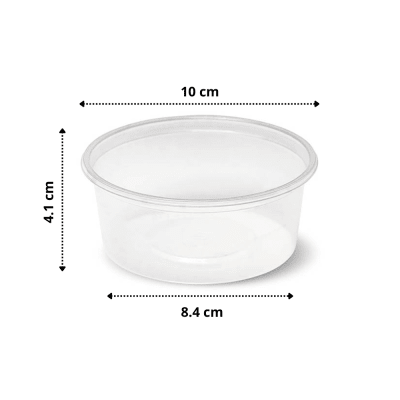 ENVASE 6 ONZAS CACER TRANSPARENTE CON TAPA