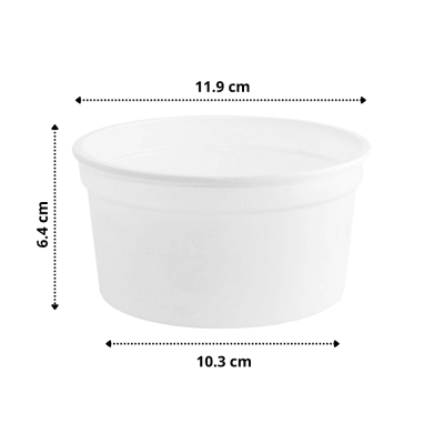 ENVASE 1/2 LITRO CACER BLANCO CON TAPA