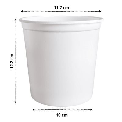 ENVASE 1 LITRO CACER BLANCO CON TAPA
