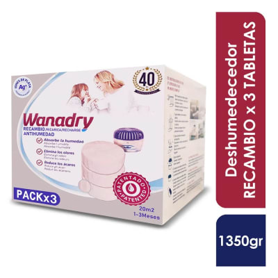WANADRY ANTIHUMEDAD 450G REPUESTO PACK 3UND