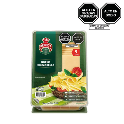 BRAEDT QUESO MOZZARELLA 180G