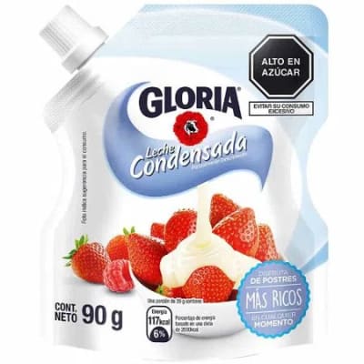 GLORIA LECHE CONDENSADA 90GR SACHET CON TAPA
