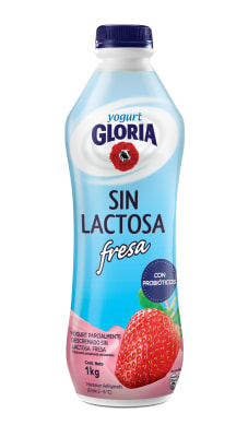 YOGURT GLORIA SIN LACTOSA 1KG FRESA