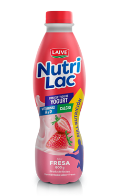 LAIVE NUTRILAC CON CULTIVOS DE YOGURT 800GR FRESA