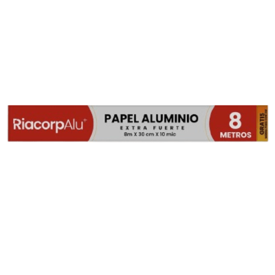 PAPEL ALUMINIO RIACORP 8 M.
