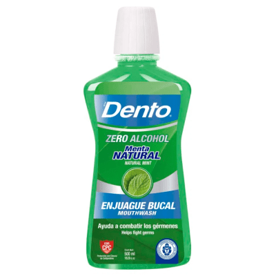 DENTO ENJUAGUE BUCAL 500ML MENTA NATURAL VERDE