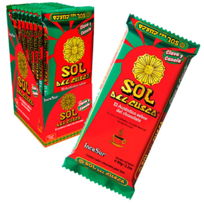 CHOCOLATE SOL DEL CUSCO 80 G X12UND CANE CLAV