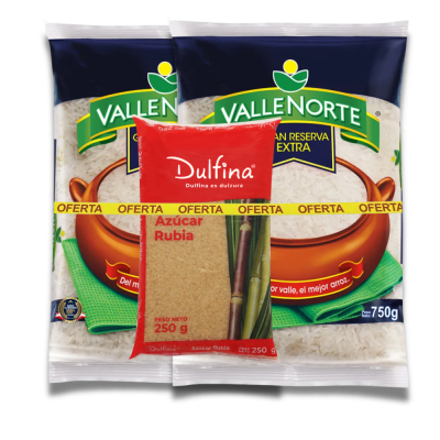 ARROZ VALLE NORTE 750G EXTRA PACK X2 UND