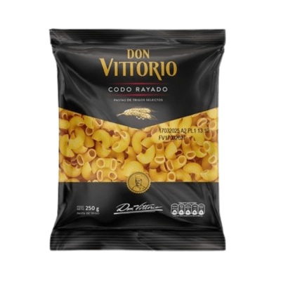 FIDEOS DON VITTORIO 250GR CODO RAYADO