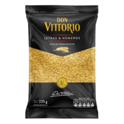 FIDEOS DON VITTORIO 235GR LETRAS & NUMEROS