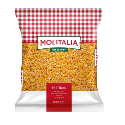 FIDEOS MOLITALIA 235GR LETRAS