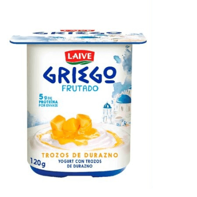 LAIVE YOGURTT GRIEGO 120GR TROZOS DE DURAZNO