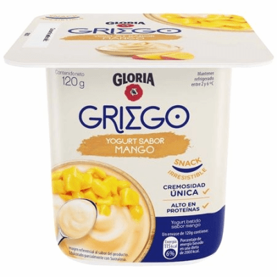 YOGURT GLORIA GRIEGO MANGO  VASO X120GR