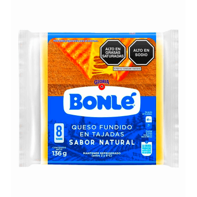 QUESO FUNDIDO BONLE TAJADAS X136GR