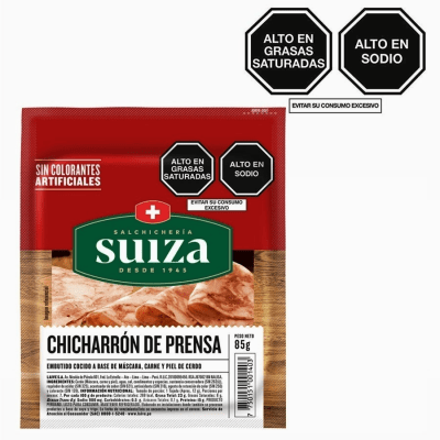CHICHARRON DE PRENSA SUIZA TAJADAS X85GR