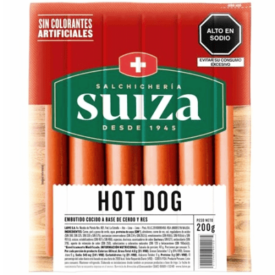 HOT DOG DE POLLO SUIZA X200GR