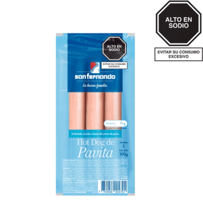 HOT DOG PAVITA SAN FERNANDO  X100GR