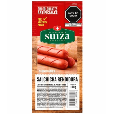 SALCHICHA SUIZA RENDIDORA X100GR