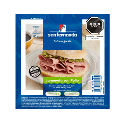 SAN FERNANDO JAMONETA CON POLLO 102G