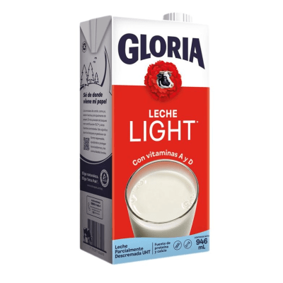 GLORIA UHT LECHE LIGHT 946 ML TETRA