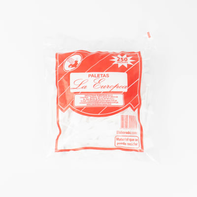 PALETAS PLASTICO LA EUROPEA X 250 UND