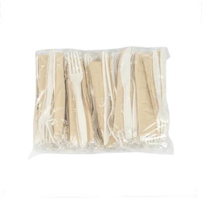 SET TENEDOR+CUCHILLO DE MAIZ+SERVILLETA INECO