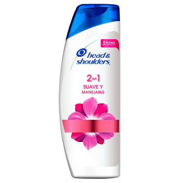 SHAMPOO H&S 375ML 2EN1 SUAVE Y MANEJABLE