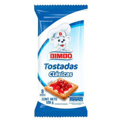 BIMBO TOSTADAS CLASICAS 8UND 128GR