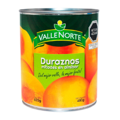 VALLE NORTE DURAZNOS EN MITADES 820G