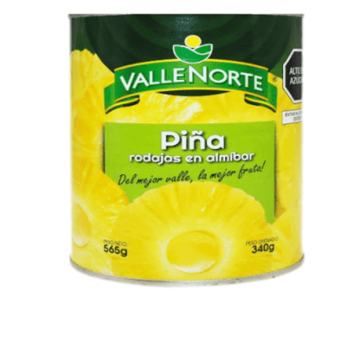 VALLE NORTE PIÑA EN RODAJAS 565GR/340GR