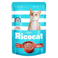 RICOCAT TROCITOS EN SALSA SABOR SALMON 85G