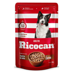 RICOCAN ADULTOS TROCITOS EN SALSA SABOR CARNE 100G