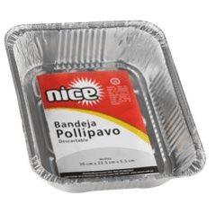 BANDEJA DE ALUMINIO MEDIANO RECTANGULAR