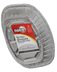 BANDEJA DE ALUMINIO MEDIANO OVALADO 7 A 9 KG