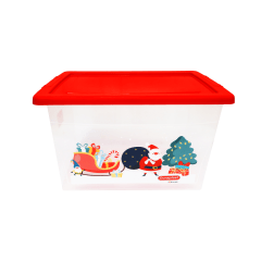 CAJA PREFERIDA CON DISEÑO PAPANUEL TRINEO T/ROJO 28L DURAPLAST